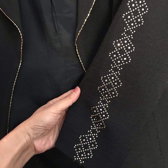 Vintage VALENTINE SUITS INC beaded embellished Blazer Sz 14 -42 Chest -31” Long - Picture 5 of 6